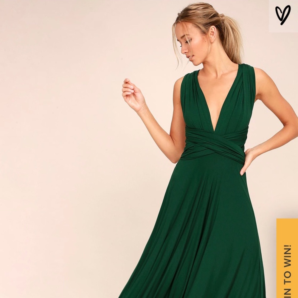 Lulus Tricks of the Trade Dress- Forest Green